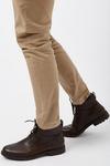 Burton Brown Leather Look Worker Boots thumbnail 2
