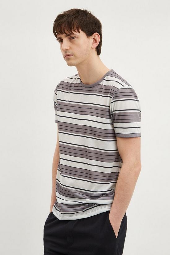 Burton Varied Horizontal Striped Print T-shirt 1