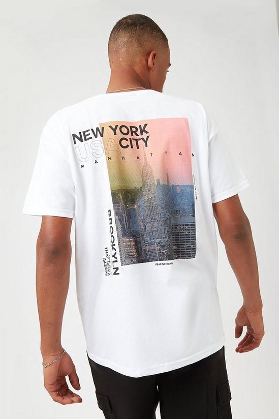 Burton White Brooklyn Front And Back Print T-shirt 3
