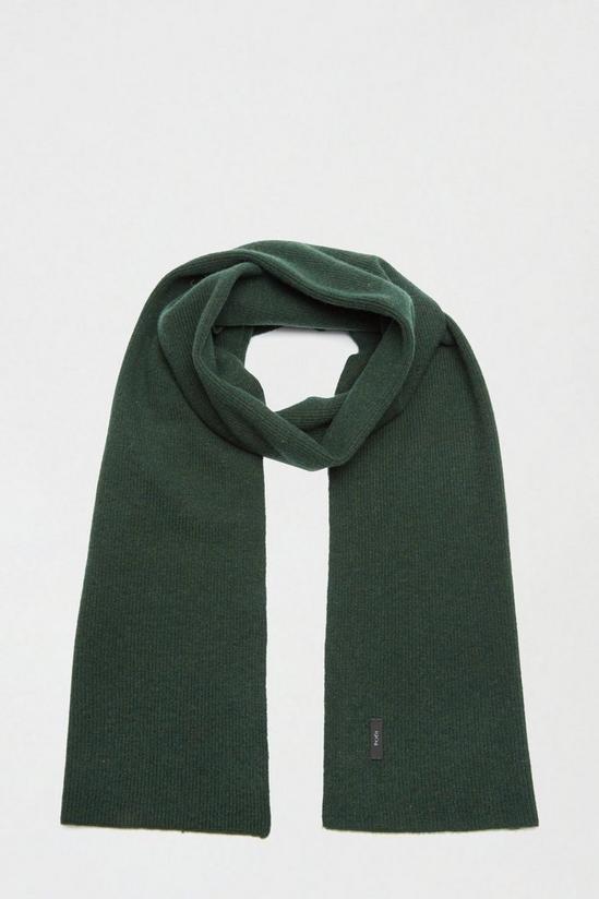 Burton 1904 Green Wool Blend Scarf With Cashmere 1