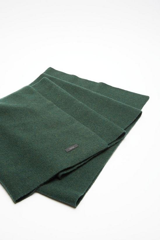 Burton 1904 Green Wool Blend Scarf With Cashmere 3