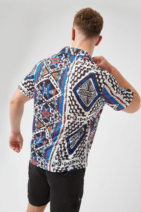 Burton Blue Aztec Print Shirt 3