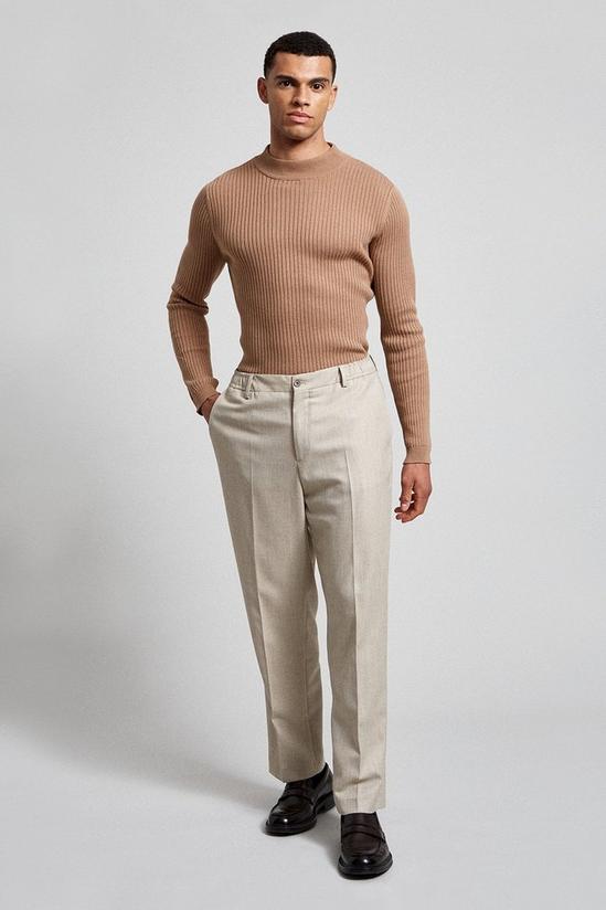 Burton Slim Fit Texture Elasticated Suit Trousers 1