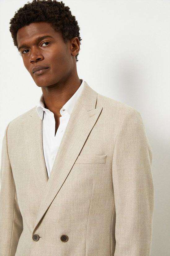 Burton Relaxed Fit Texture Double Breasted Suit Jacket 4