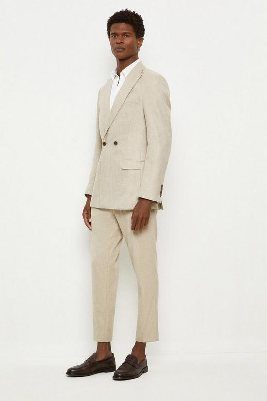 Burton Tapered Fit Texture Pleated Suit Trousers 2