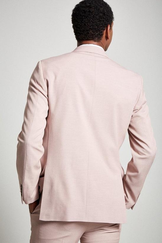 Burton Relaxed Fit Pink Stretch Double Breasted Suit Jacket 3