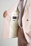 Burton Relaxed Fit Pink Stretch Double Breasted Suit Jacket thumbnail 6