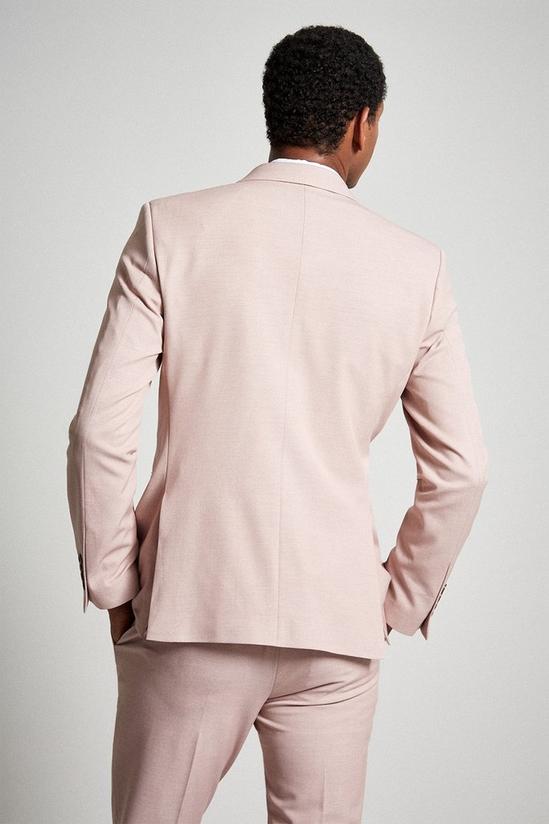 Burton Slim Fit Pink Stretch Double Breasted  Suit Jackett 3