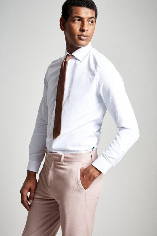 Burton Slim Fit Stretch Pink Suit Trousers 4