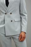 Burton Slim Fit Stone Double Breasted Stretch Suit Jacket thumbnail 6