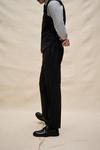 Burton 1904 Tailored Fit Charcoal Textured Trousers thumbnail 2