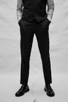 Burton 1904 Tailored Fit Charcoal Textured Trousers thumbnail 3