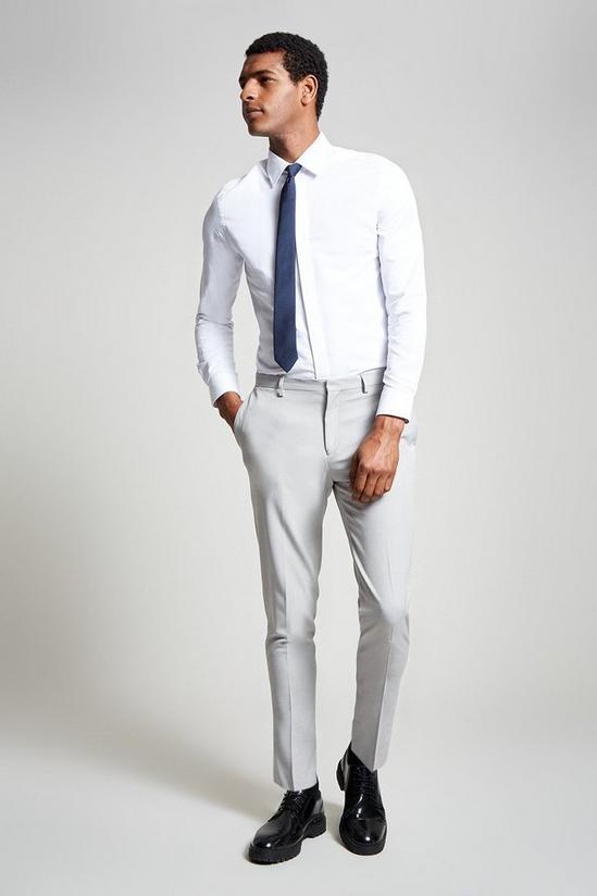 Burton Super Skinny Fit Stone Crop Stretch Suit Trousers 1