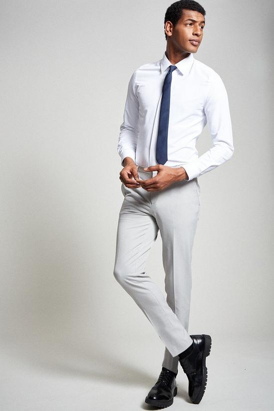 Burton Super Skinny Fit Stone Crop Stretch Suit Trousers 2