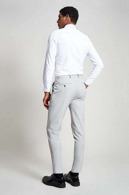 Burton Super Skinny Fit Stone Crop Stretch Suit Trousers 3