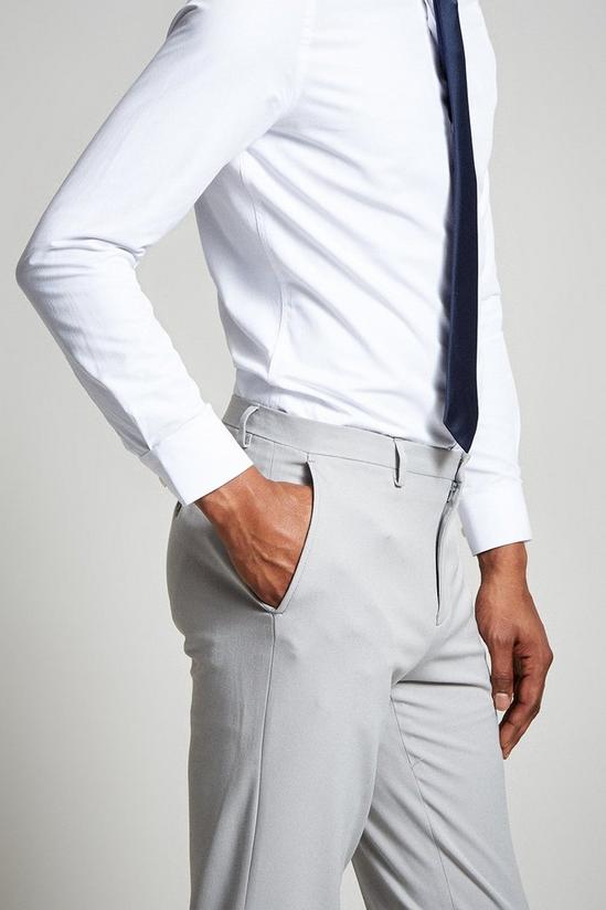 Burton Super Skinny Fit Stone Crop Stretch Suit Trousers 4