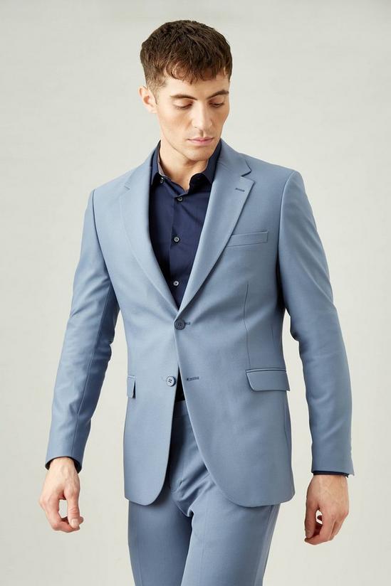 Burton Slim Fit Stretch Blue Suit Jacket 1