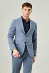 Burton Skinny Fit Stretch Blue Suit Jacket thumbnail 1