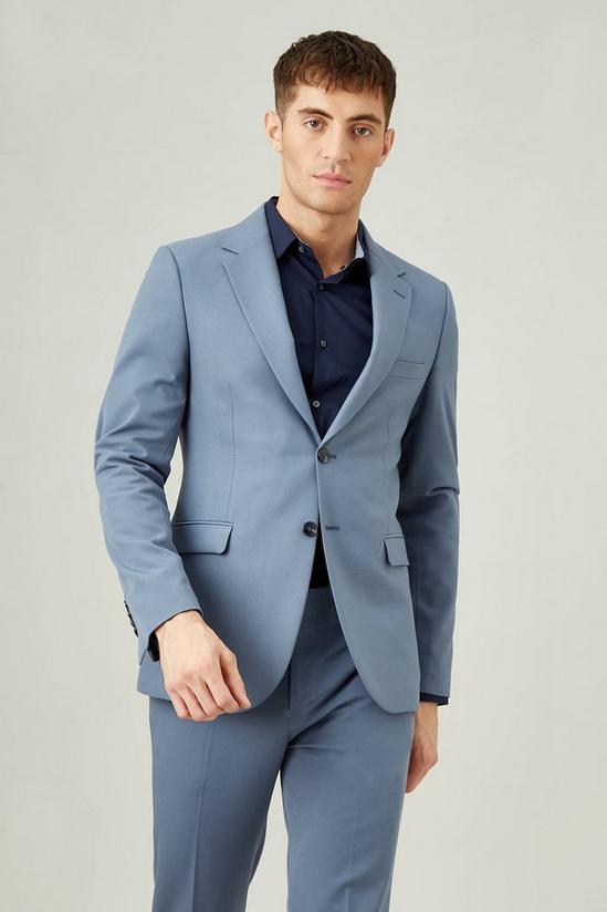 Burton Skinny Fit Stretch Blue Suit Jacket 1