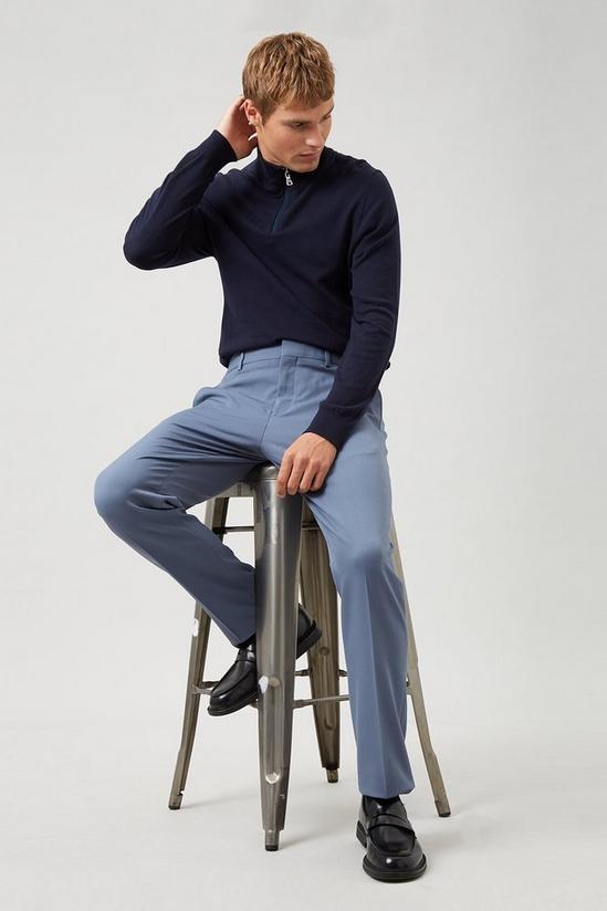 Burton Slim Stretch Blue Suit Trouser 4