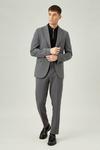 Burton Slim Fit Grey Stretch Suit Jacket thumbnail 2