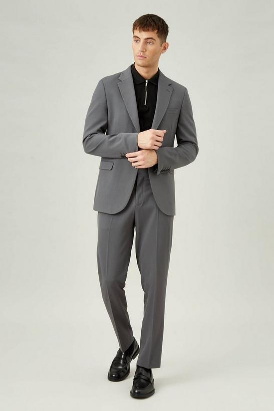 Burton Slim Fit Grey Stretch Suit Jacket 2