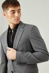 Burton Slim Fit Grey Stretch Suit Jacket thumbnail 4