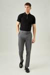 Burton Slim Fit Grey Stretch Trousers thumbnail 1