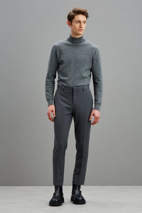 Burton Skinny Fit Stretch Grey Suit Trousers 1
