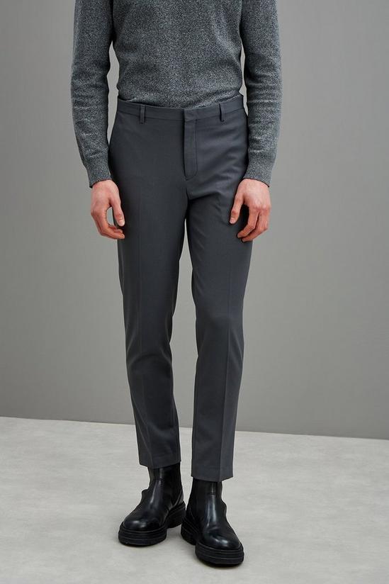 Burton Skinny Fit Stretch Grey Suit Trousers 2