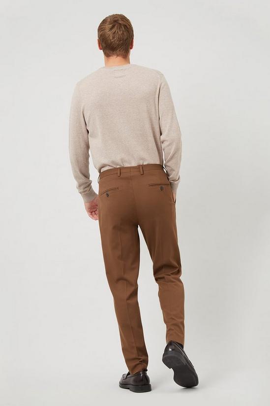 Burton Skinny Fit Brown Stretch Suit Trousers 3