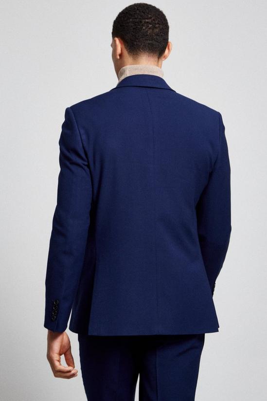 Burton Slim Fit Blue Texture Suit Jacket 3