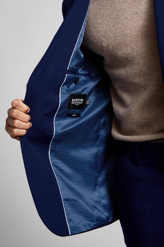 Burton Slim Fit Blue Texture Suit Jacket 5