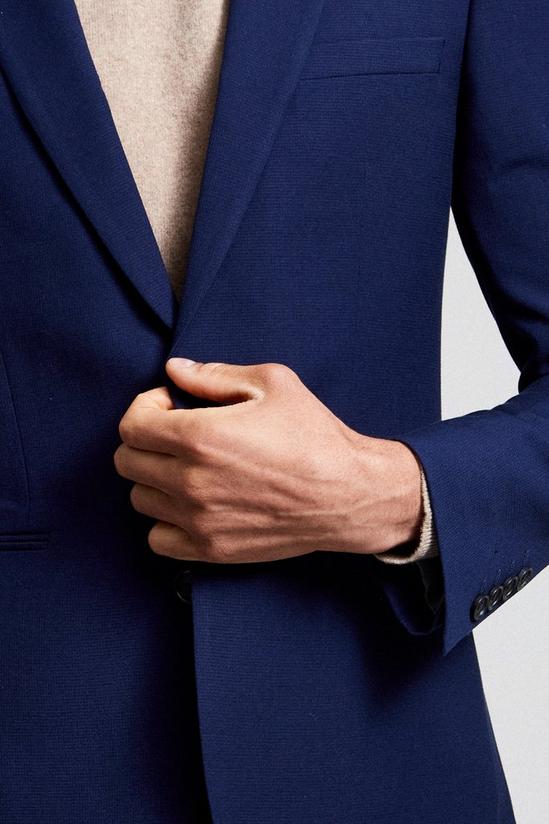 Burton Slim Fit Blue Texture Suit Jacket 6