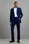Burton Slim Fit Blue Texture Suit Trousers thumbnail 2