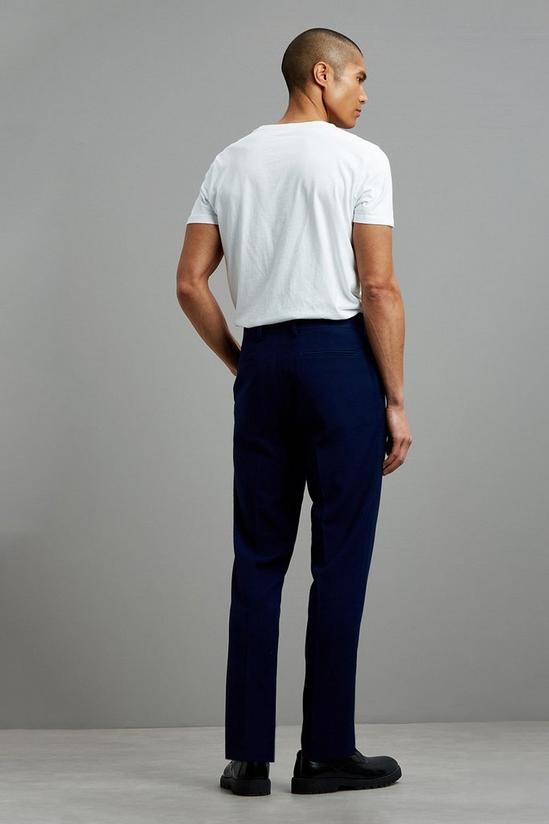 Burton Slim Fit Blue Texture Suit Trousers 3