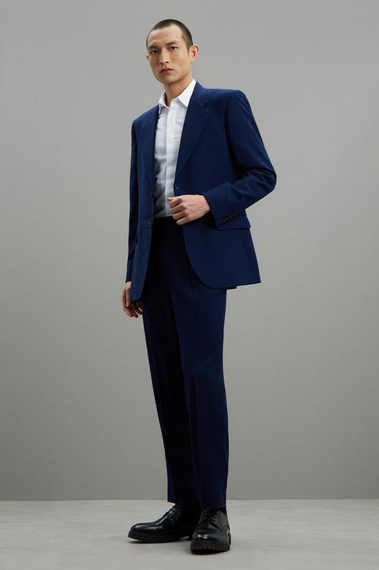 Burton Relaxed Fit Texture Pleated Suit Trousers 2