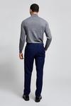 Burton Tailored Fit Blue Textured Suit Trousers thumbnail 3