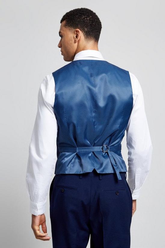 Burton Slim Fit Blue Texture Suit Waistcoat 3