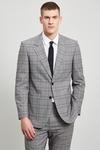 Burton Relaxed Fit Grey Retro Check Suit Jacket thumbnail 1