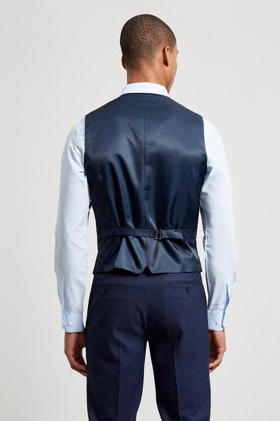 Burton Slim Fit Navy Marl Suit Waistcoat 3