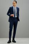 Burton Skinny Fit Navy Marl Suit Trousers thumbnail 1
