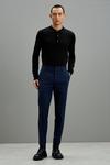 Burton Skinny Fit Navy Marl Suit Trousers thumbnail 2