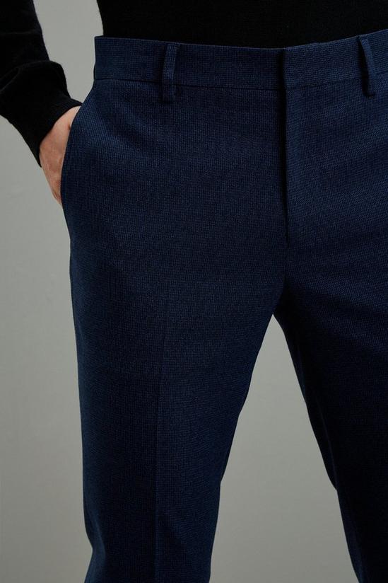 Burton Skinny Fit Navy Marl Suit Trousers 5