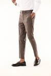 Burton Super Skinny Fit Brown Highlight Check Suit trousers thumbnail 1