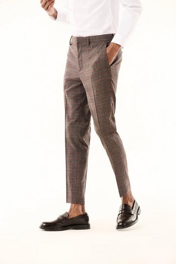 Related Product Super Skinny Fit Brown Highlight Check Suit trousers