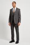 Burton Tailored Fit Brown Saddle Check Suit Trousers thumbnail 1