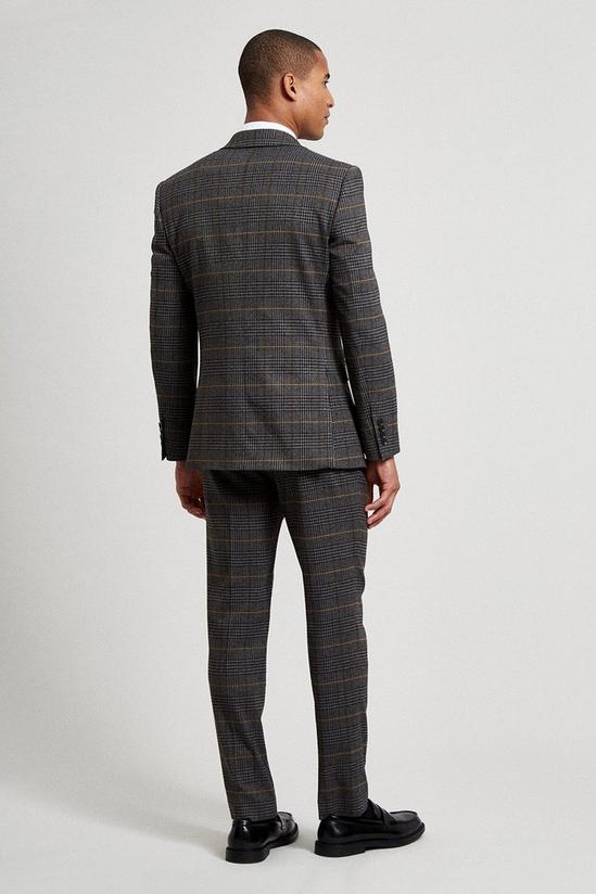 Burton Tailored Fit Brown Saddle Check Suit Trousers 3