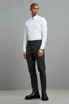 Burton Slim Fit Grey Saddle Check Suit Trousers thumbnail 1