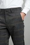 Burton Slim Fit Grey Saddle Check Suit Trousers thumbnail 4